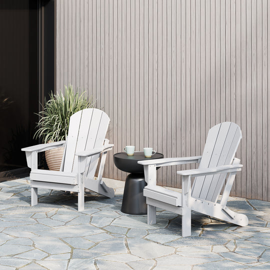 Malibu Westintrends 2 piece set outdoor folding Poly Adirondack chair