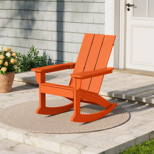 Ashore Outdoor Patio Modern Adirondack Rocking Chair