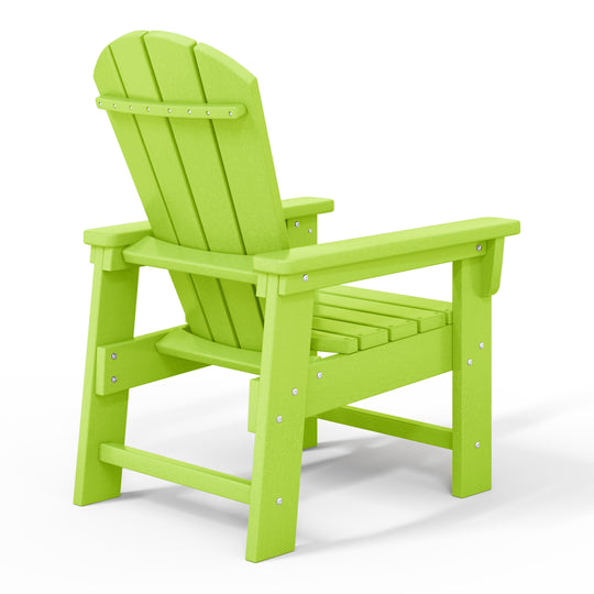 Malibu Kids Outdoor HDPE Adirondack Plastic Patio Chair