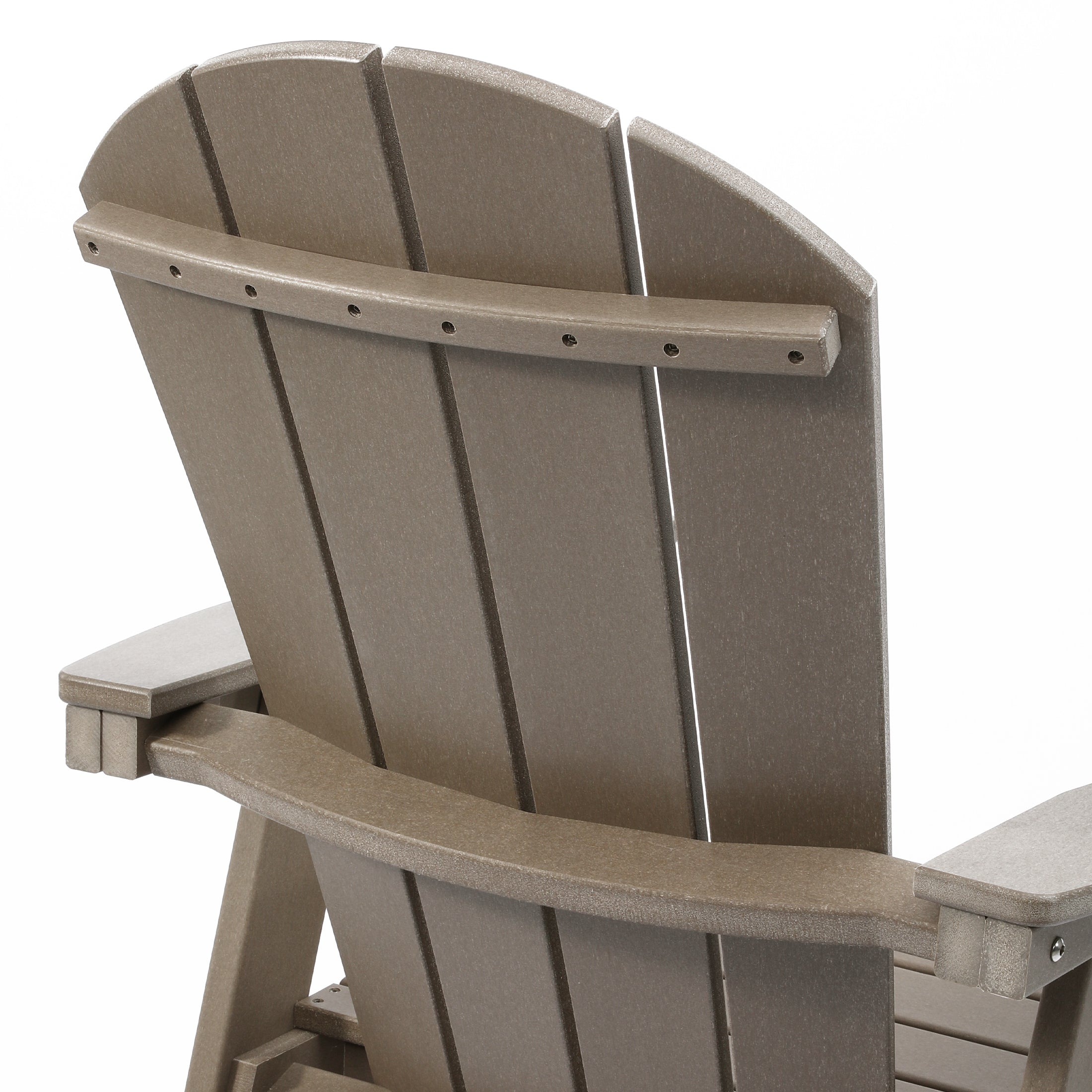 Malibu Outdoor HDPE Swivel Adirondack Bar Height Chair With Cup Holder