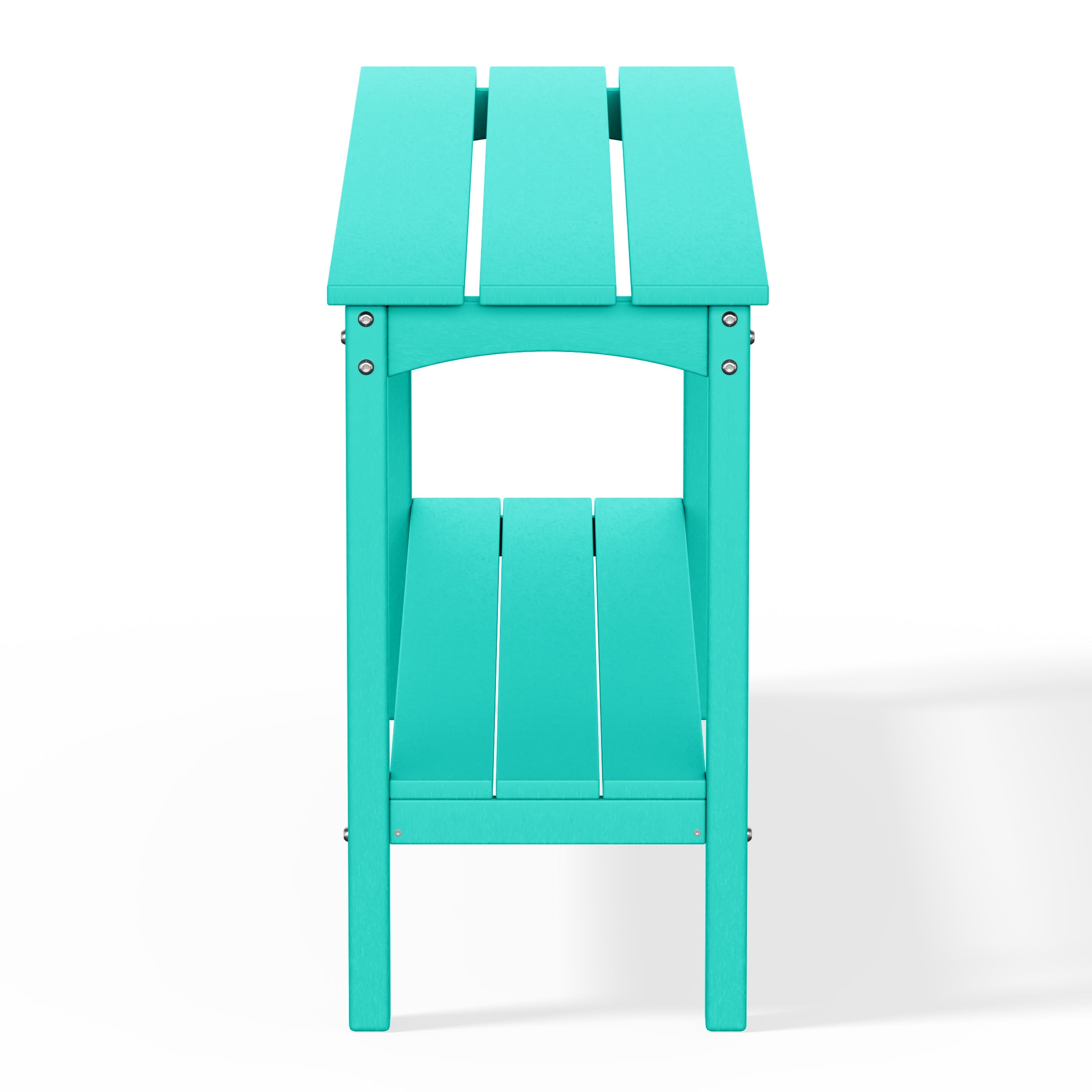 Malibu 55" Outdoor Patio HDPE Adirondack 2-Tier Shelf Console Table