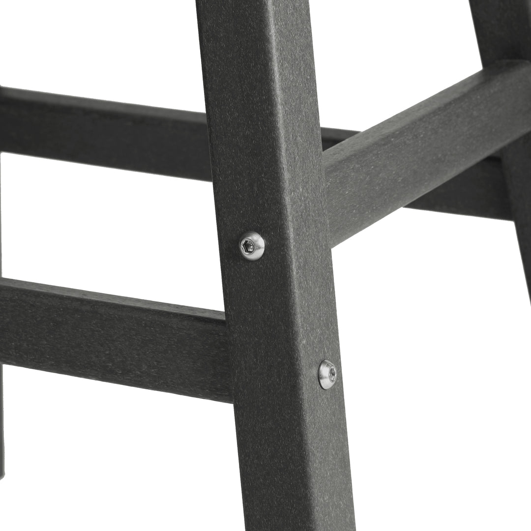 Malibu 24" HDPE Outdoor Patio Counter Height Bar Stools (Set of 2)