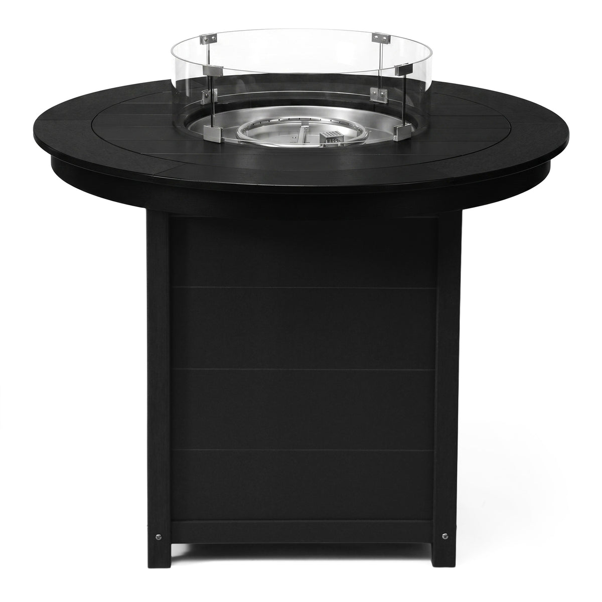 Helios 47" Modern Outdoor Patio Propane Round Counter Height Fire Pit Table