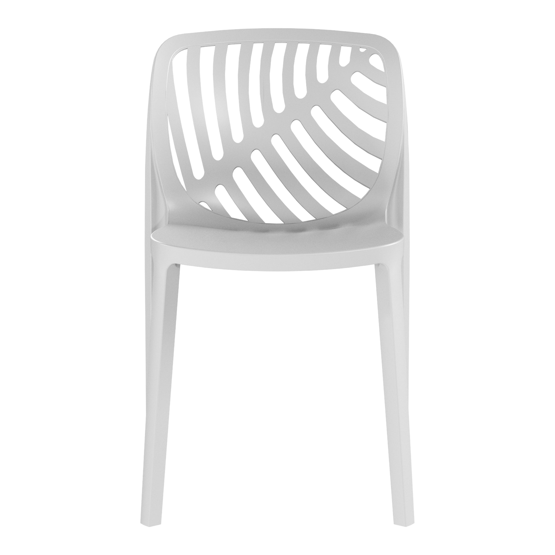 Playa Outdoor Modern Stackable Polypropylene Plastic Patio Bistro Dining Side Chairs (Set of 2)