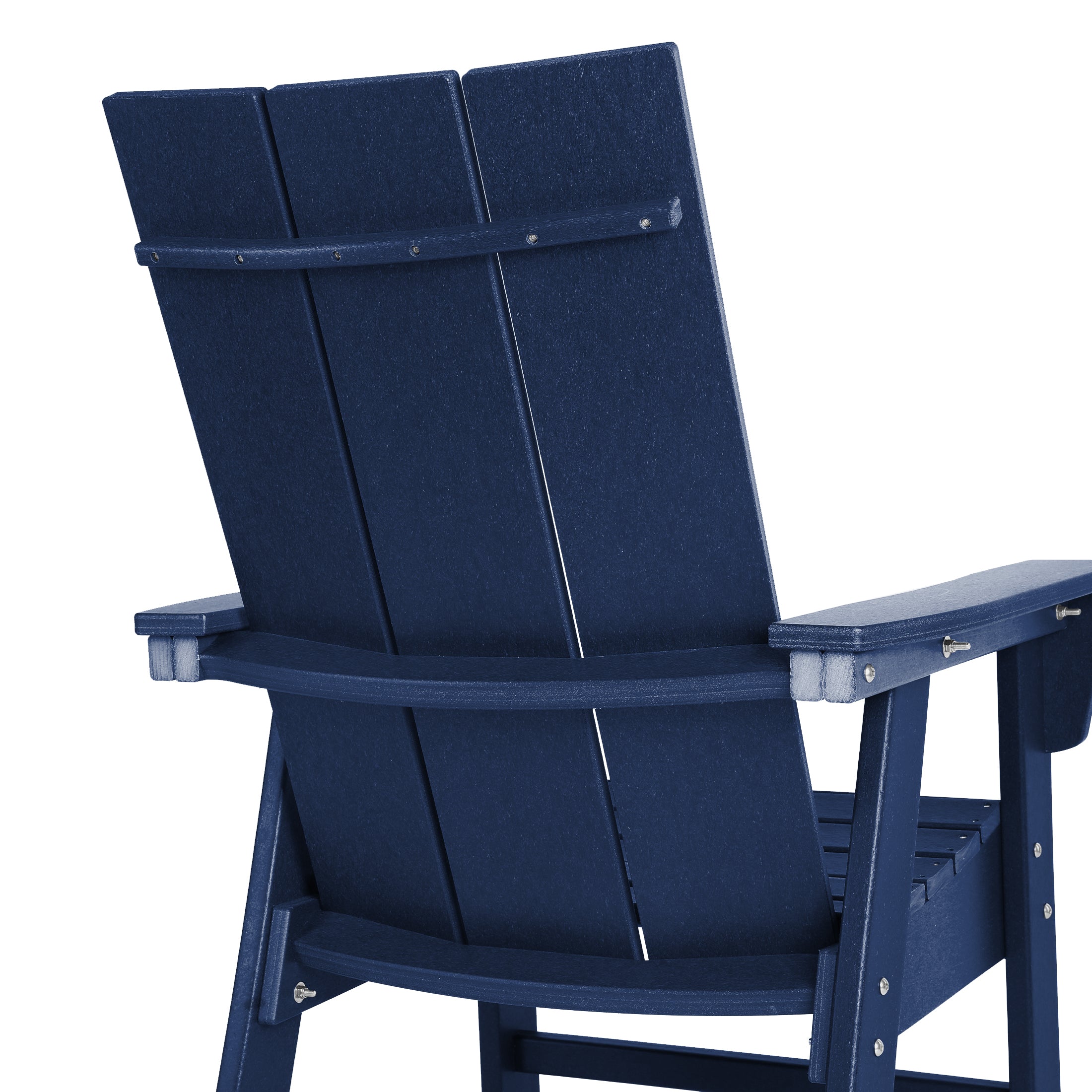 Ashore Outdoor Patio HDPE Plastic Modern Adirondack Dining Chairs (Set of 2)