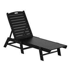 Malibu Poly Reclining Outdoor Patio Chaise Lounge Chair Adjustable