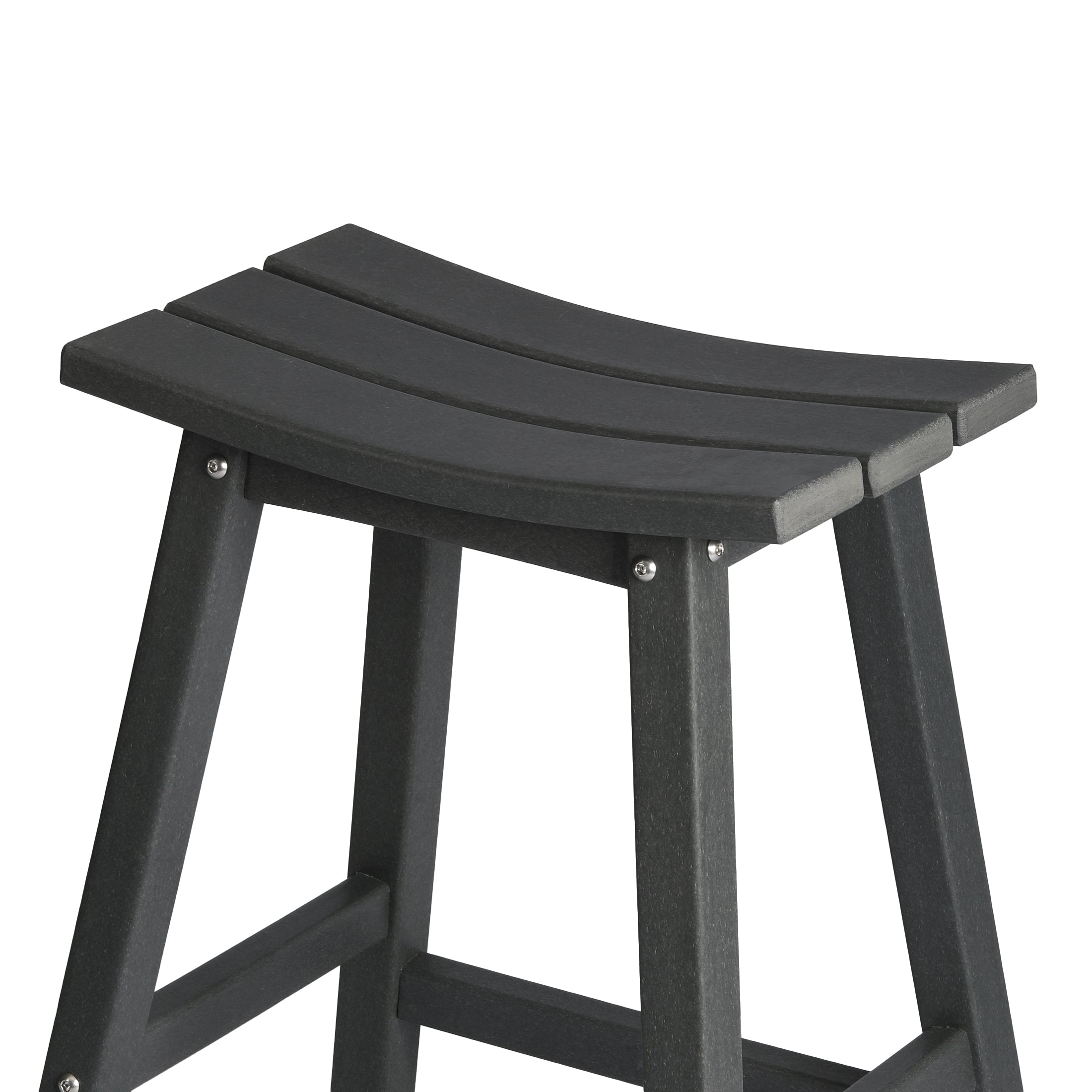 Malibu 24" HDPE Outdoor Patio Counter Height Bar Stools (Set of 2)