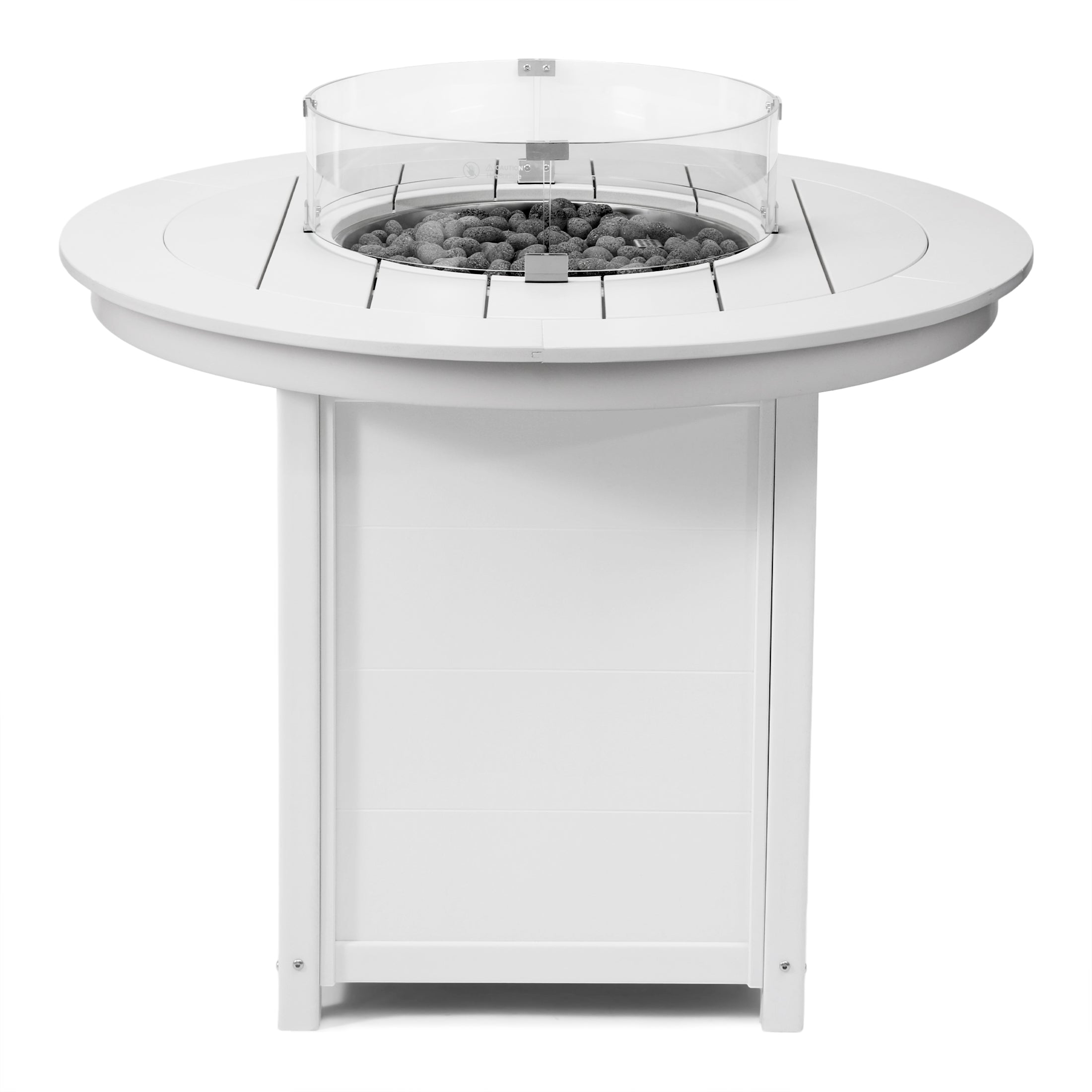 Helios 47" Modern Outdoor Patio Propane Round Counter Height Fire Pit Table