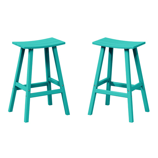 Malibu 2 piece set of 29" height Outdoor / Patio Saddle bar stools