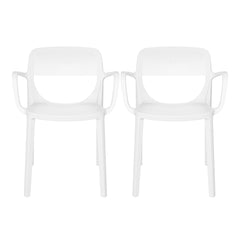 Playa Outdoor Stackable Plastic Resin Patio Dining Armchair (Set of 2)