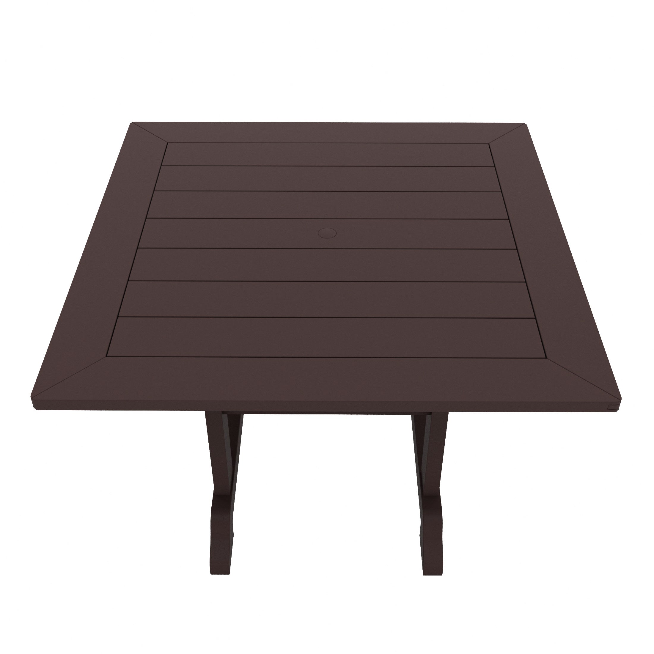 Malibu 5-Piece HDPE Square Patio Dining Table Set with Foldable Chairs