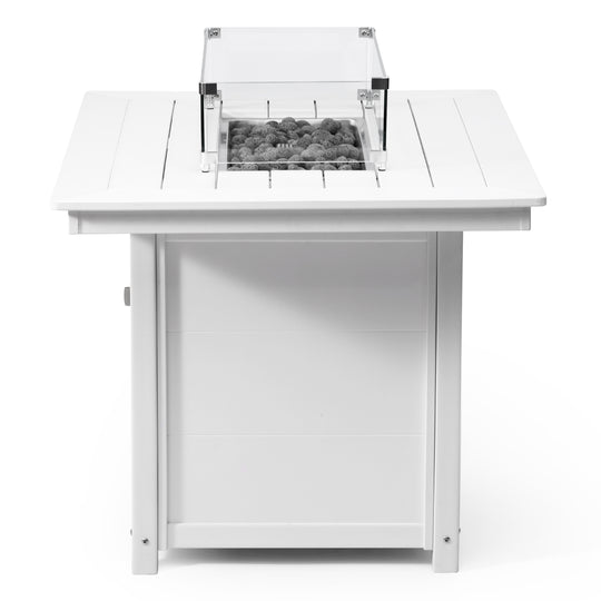 Helios 46" Modern Outdoor Patio Gas Propane Rectangular Fire Pit Table