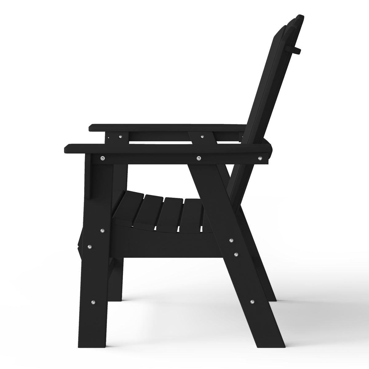 Dylan Outdoor Patio Shell-back Adirondack Dining Chair Weather Resistant