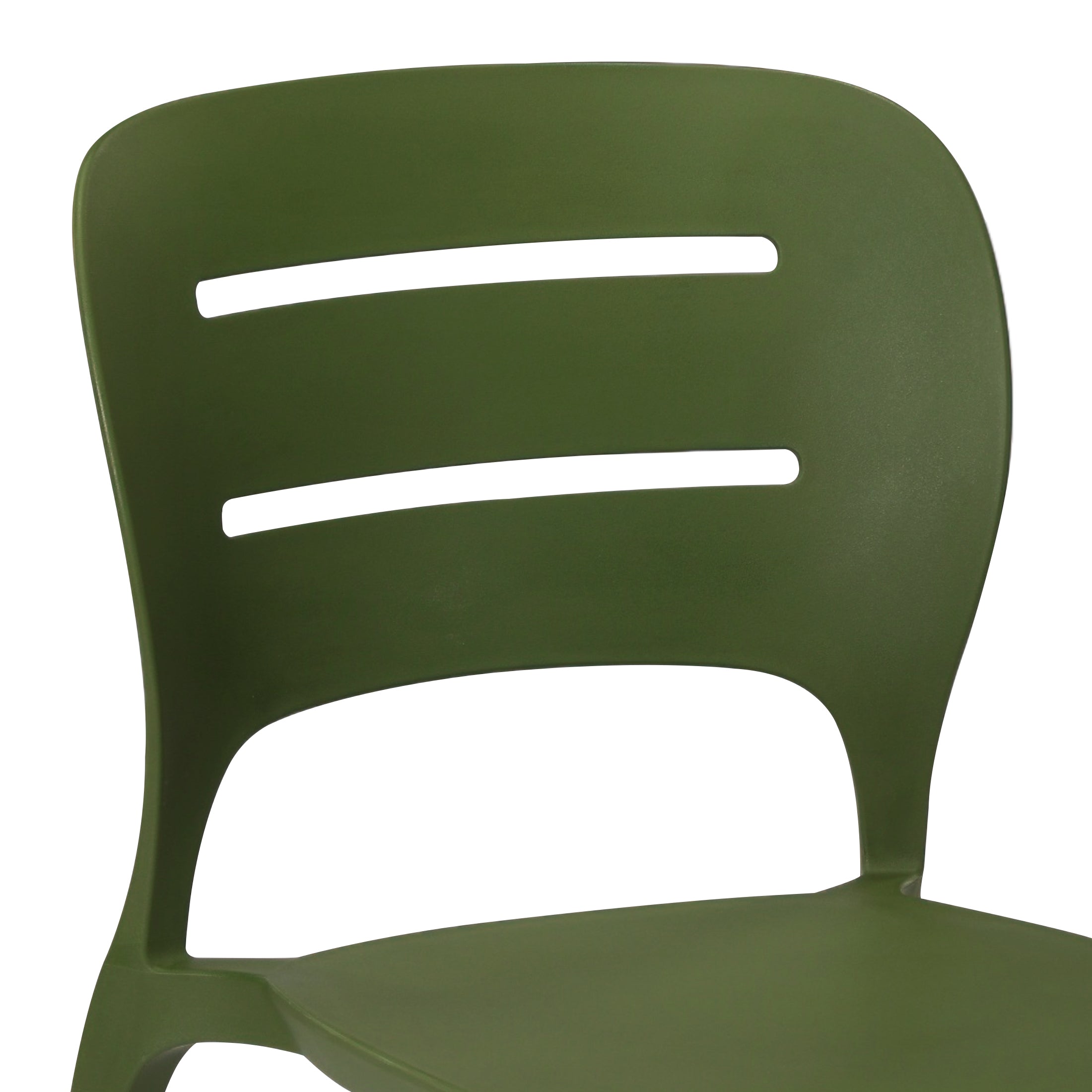 Playa Outdoor Modern Stackable Plastic Patio Dining Side Chairs (Set of 2)