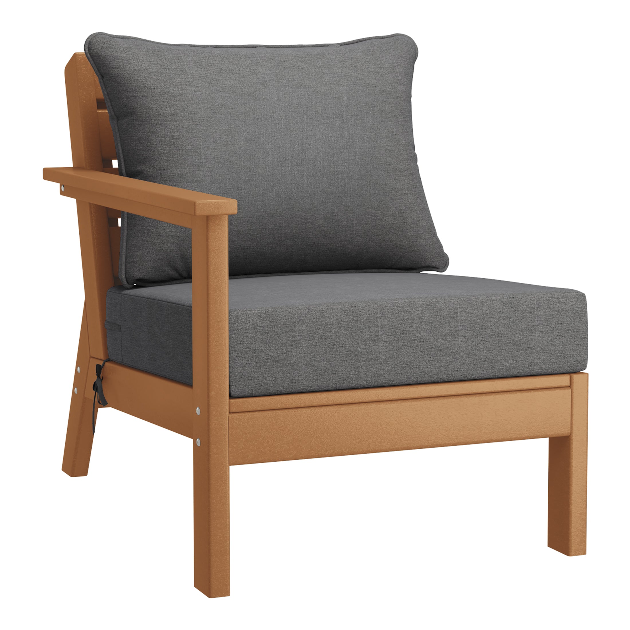 Avalon Outdoor Patio HDPE Sectional Sofa with Patio Cushions