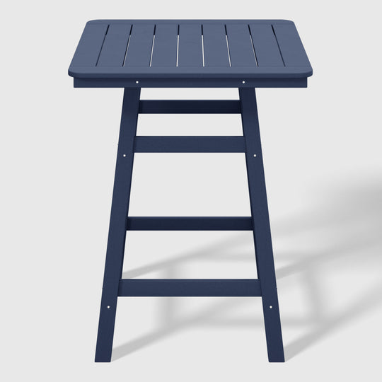 Malibu 30" Square Outdoor Patio Counter High Bistro Bar Table With Umbrella Hole