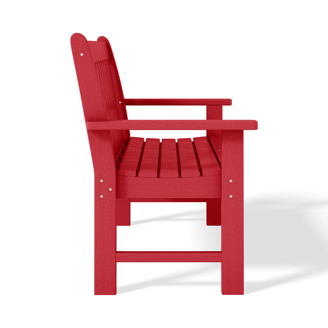 Malibu Outdoor 2-Person All-Weather HDPE Front Porch Garden Bench