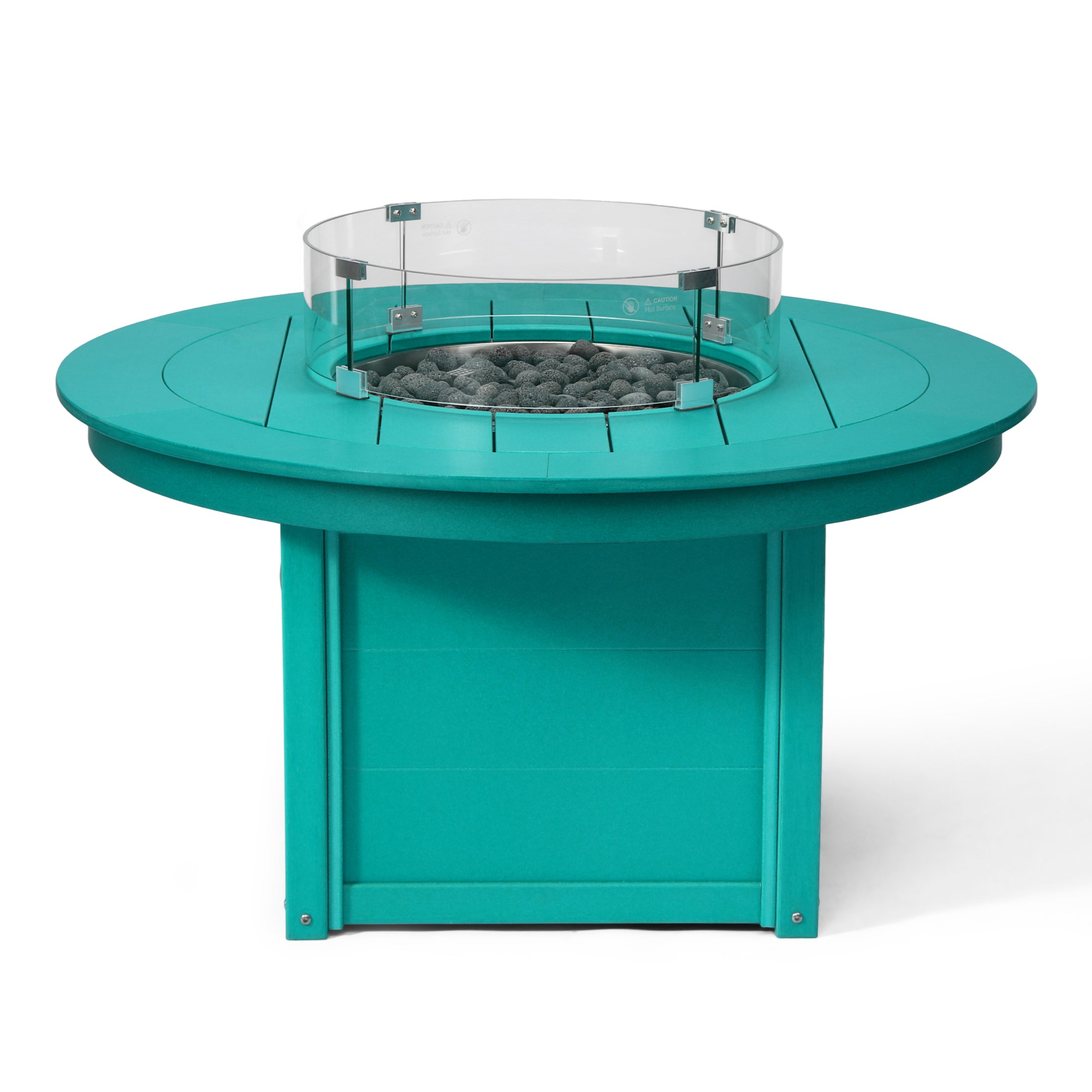 Helios 47" Modern Outdoor 55,000 BTU Patio Propane Round Fire Pit Table