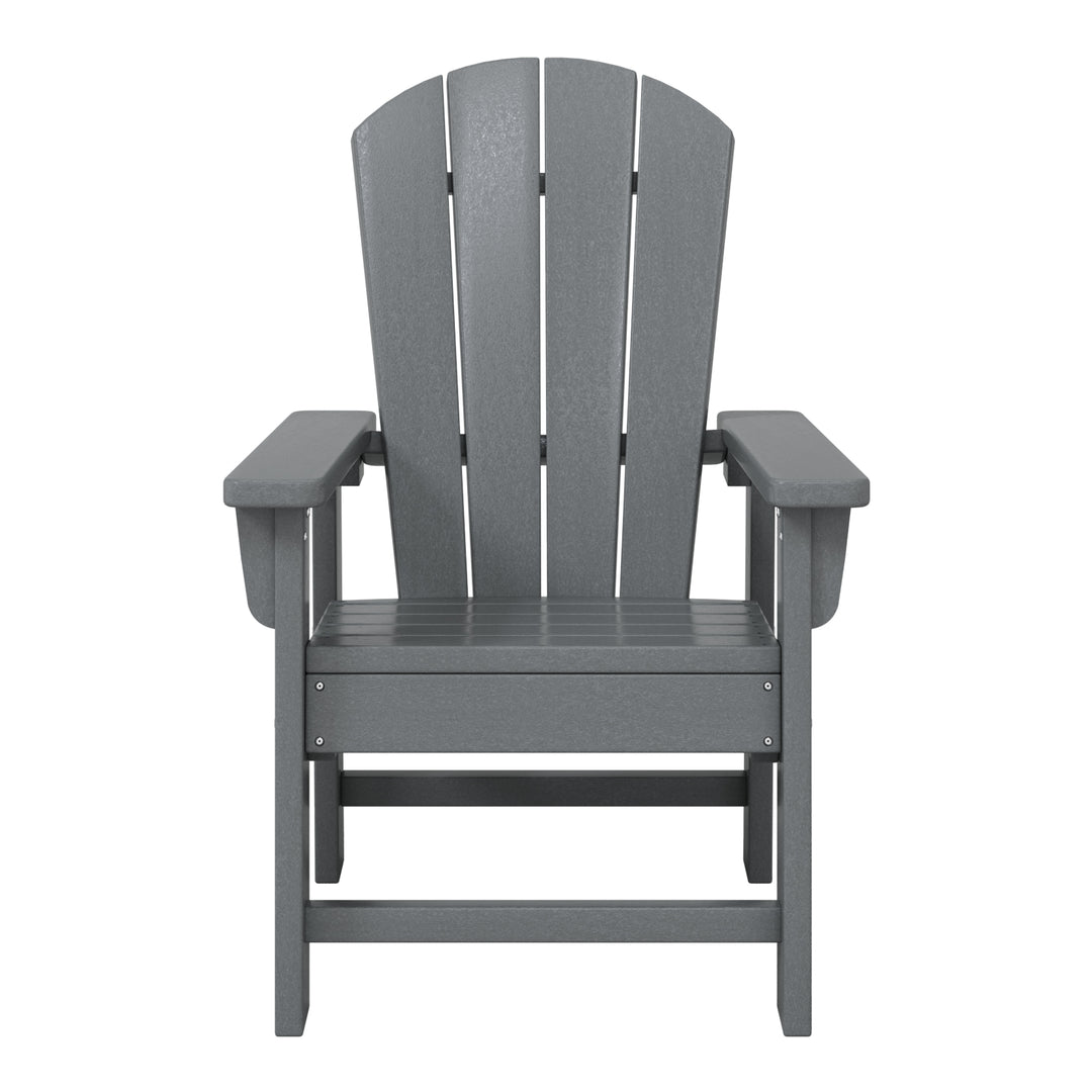 Malibu Kids Outdoor HDPE Adirondack Plastic Patio Chair