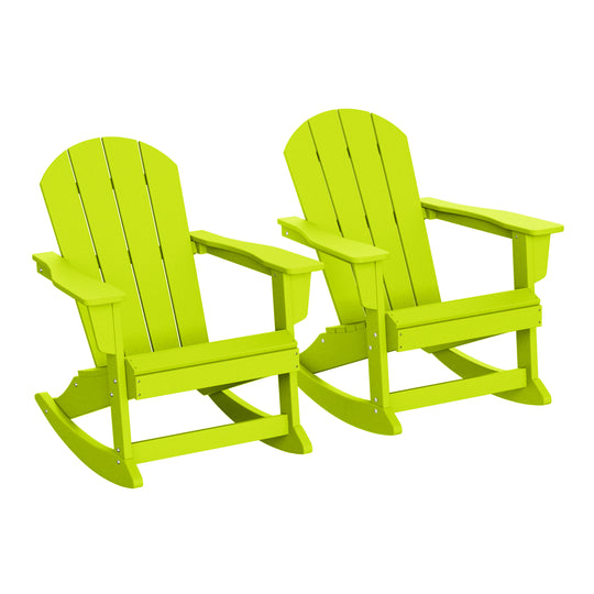 Malibu 2 piece set Outdoor / Patio Poly Adirondack rocking chairs ( 2 seater )