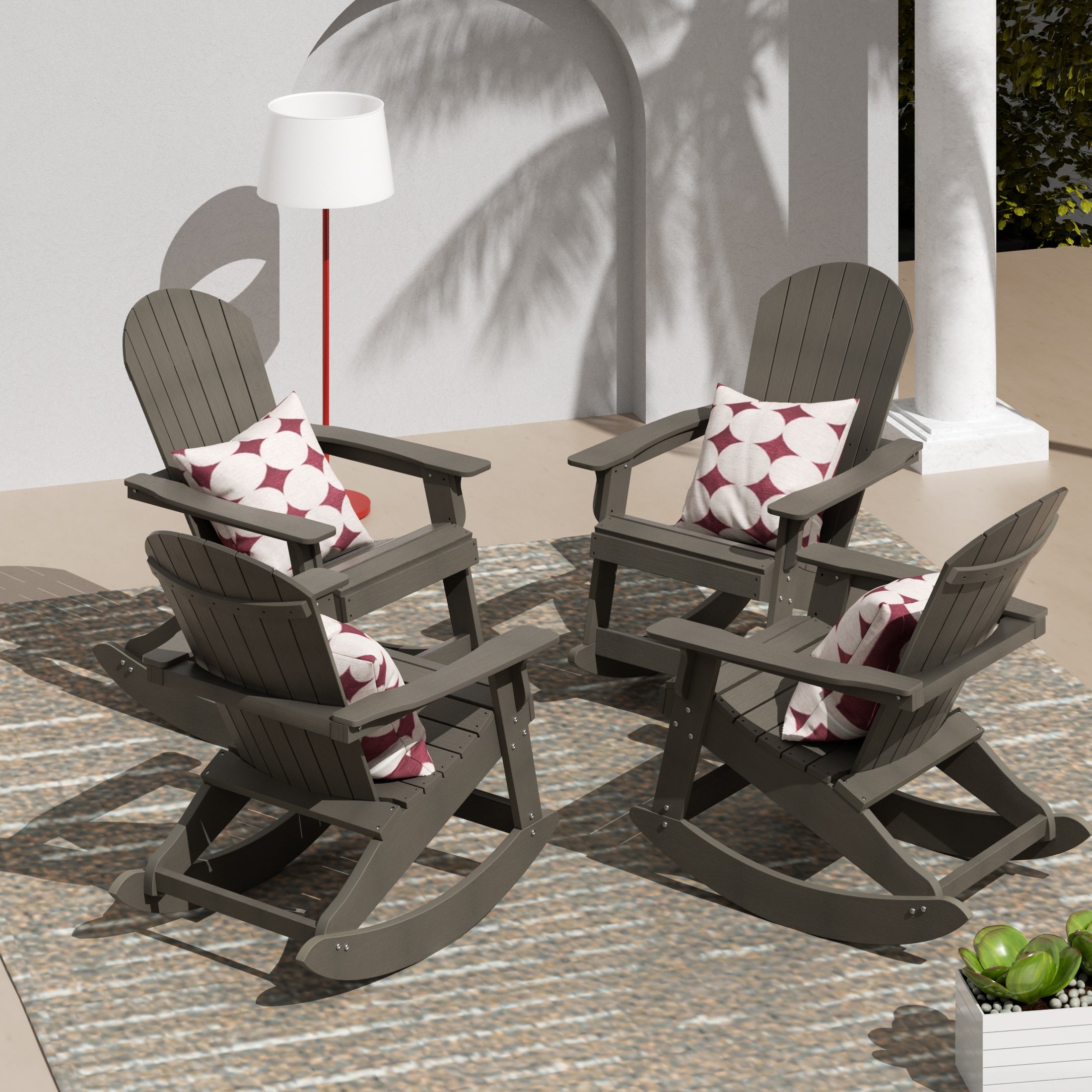 Tuscany Outdoor Rocking Adirondack Chair (Set of 4)