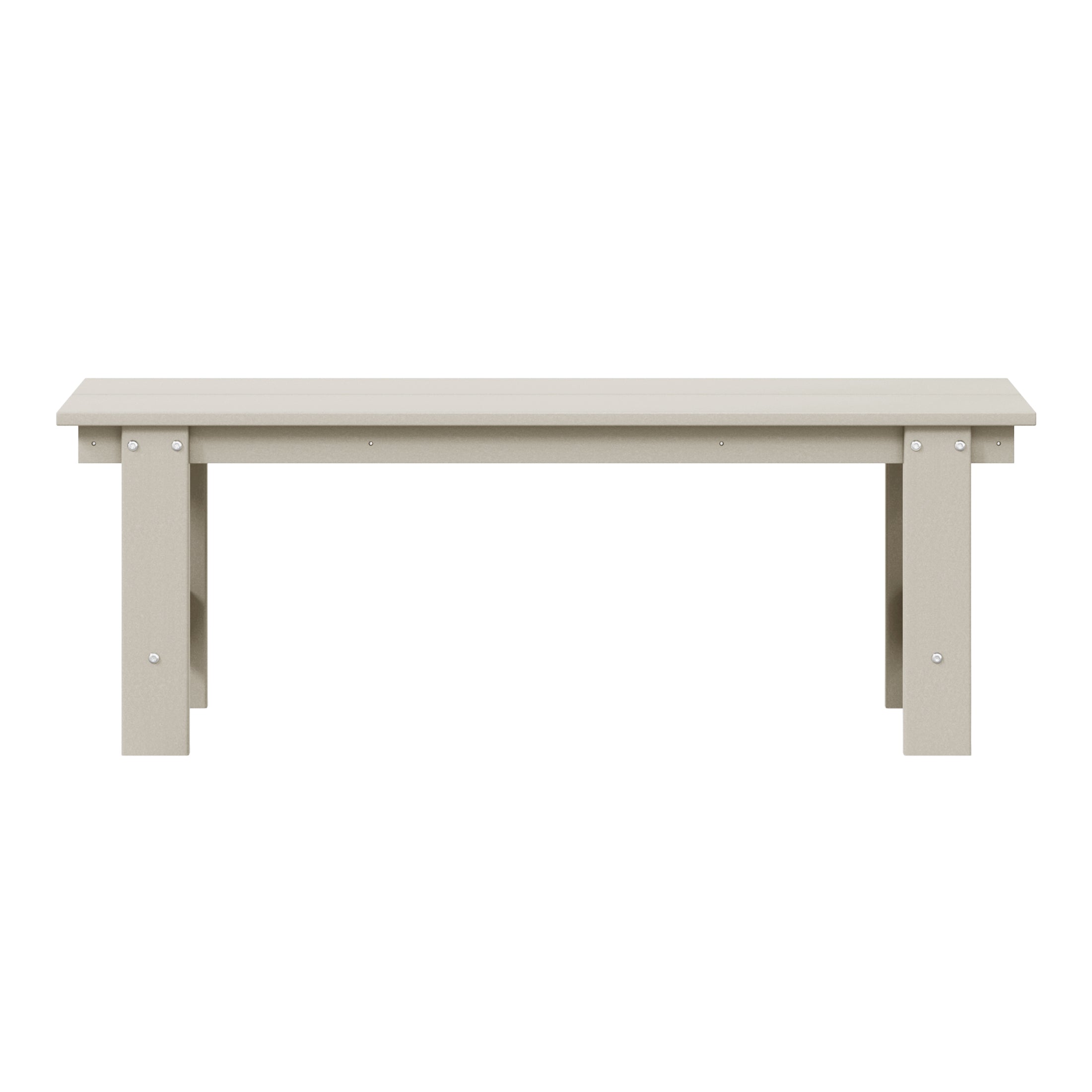 Ashore Outdoor HDPE 48" Modern Backless Patio Bench