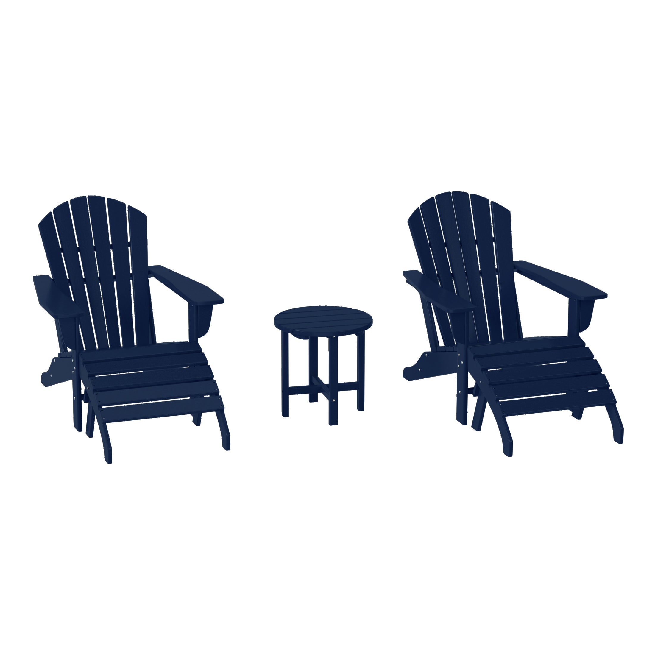 Dylan Outdoor Adirondack Chair With Ottoman And Side Table 5-Piece Set