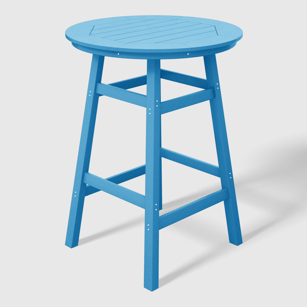 Malibu Outdoor 35" HDPE Round Patio Bar Height Table