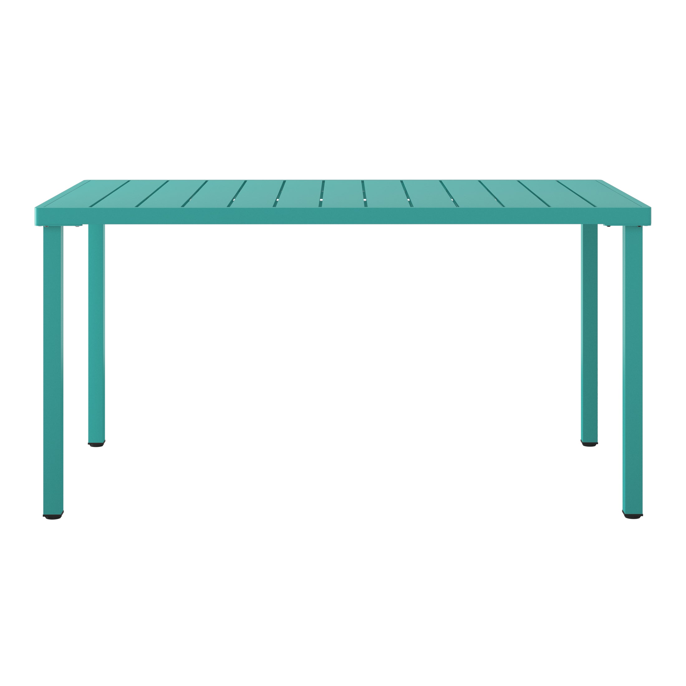 Playa 59" Iron Metal Outdoor Rectangular Patio Dining Table For 6