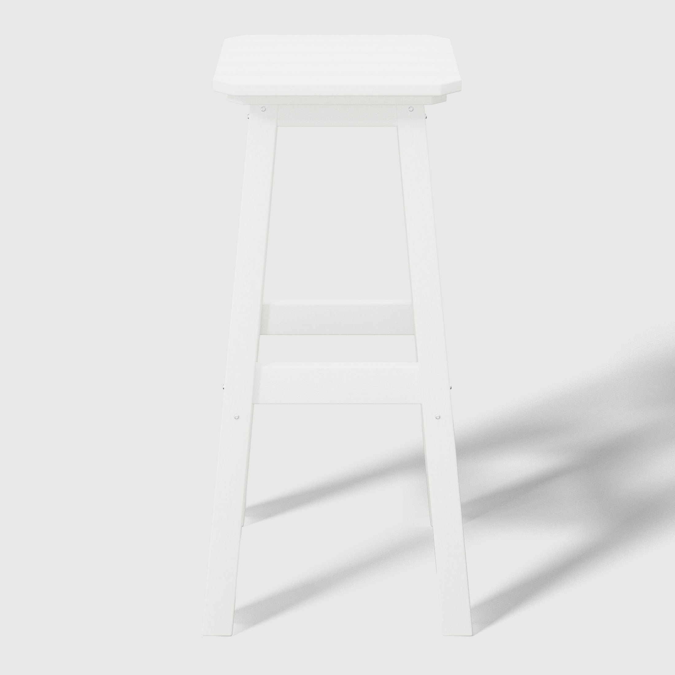 Malibu 29" HDPE Outdoor Patio Square Bar Stools (Set of 3)