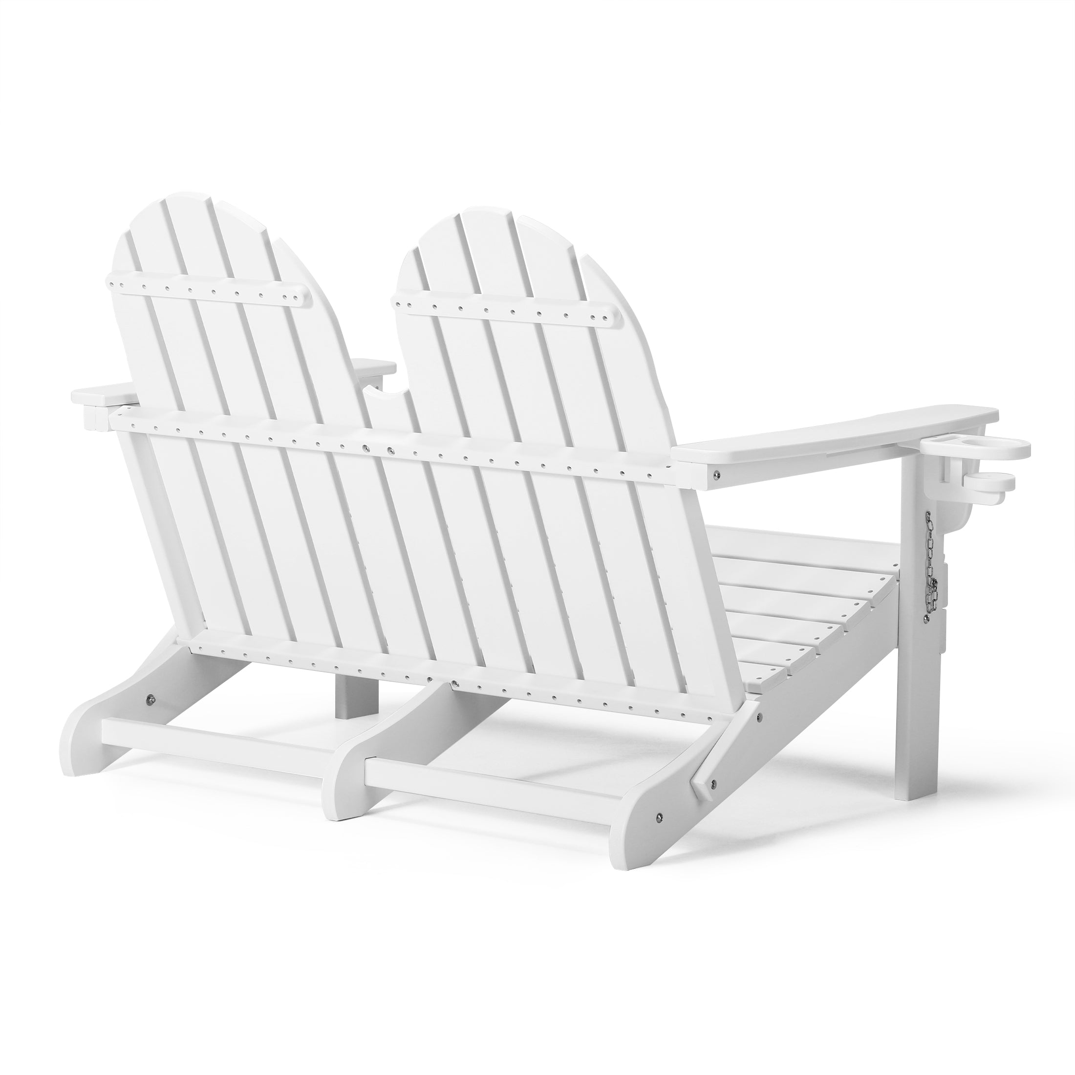 St. Augustine Outdoor Patio 49" HDPE Folding Adirondack Garden Bench