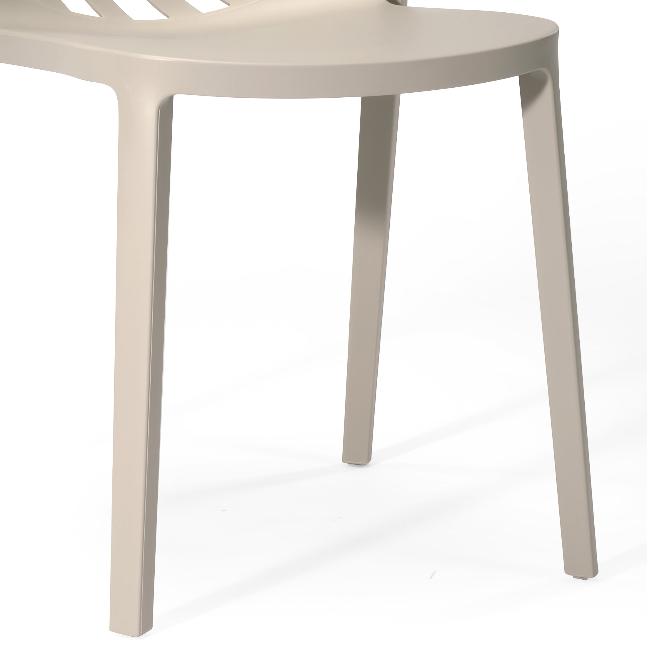 Playa Outdoor Modern Stackable Polypropylene Plastic Patio Bistro Dining Side Chairs (Set of 2)