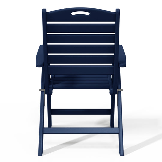 Malibu HDPE Adjustable Highback Folding Patio Dining Chair
