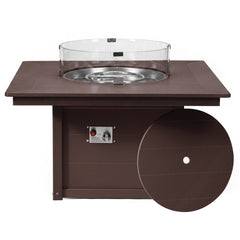 Helios 42" Modern Outdoor Patio Propane Square Fire Pit Table
