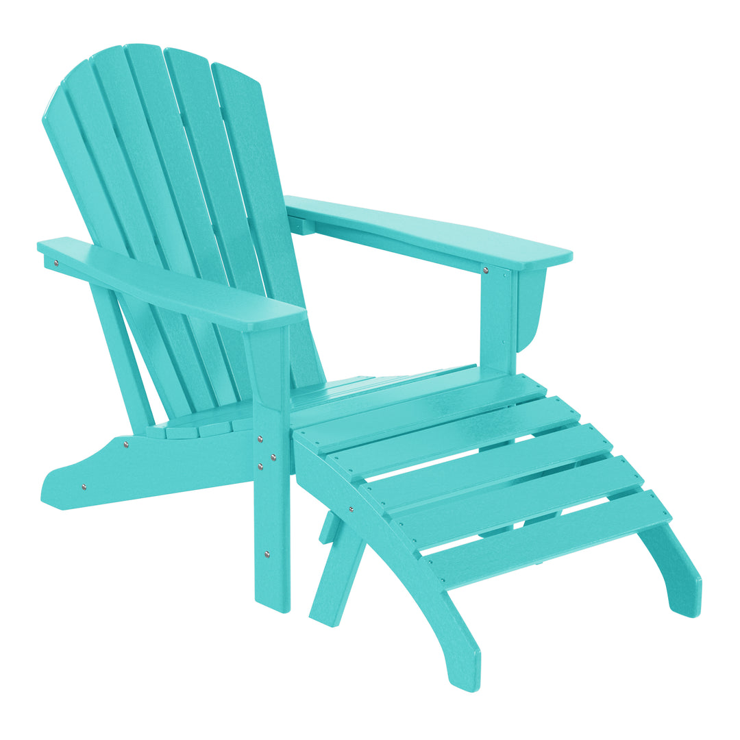 Dylan Outdoor Adirondack Chair With Ottoman 2-Piece Set