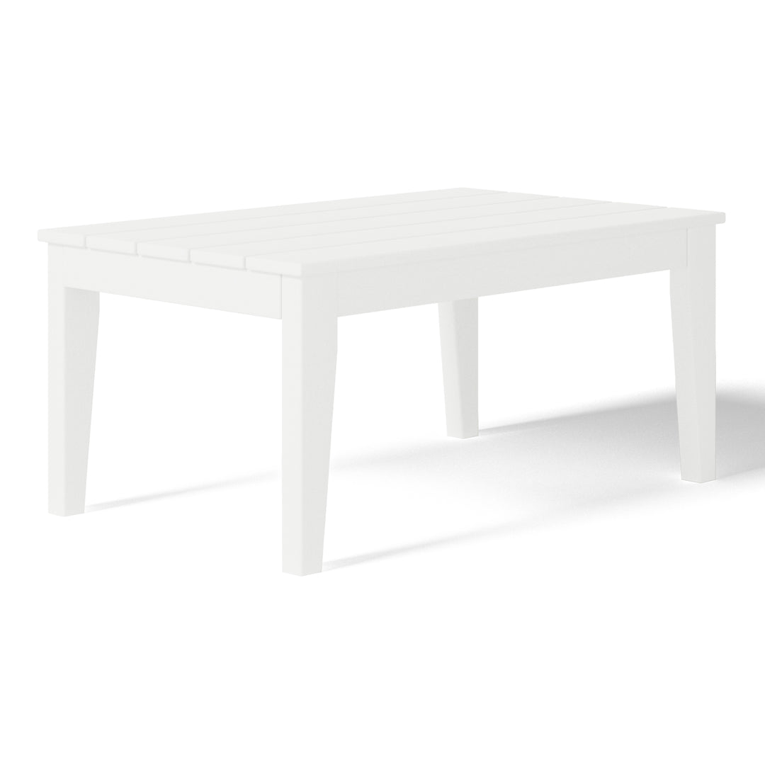 Malibu Low Outdoor HDPE Patio Rectangle Coffee Table