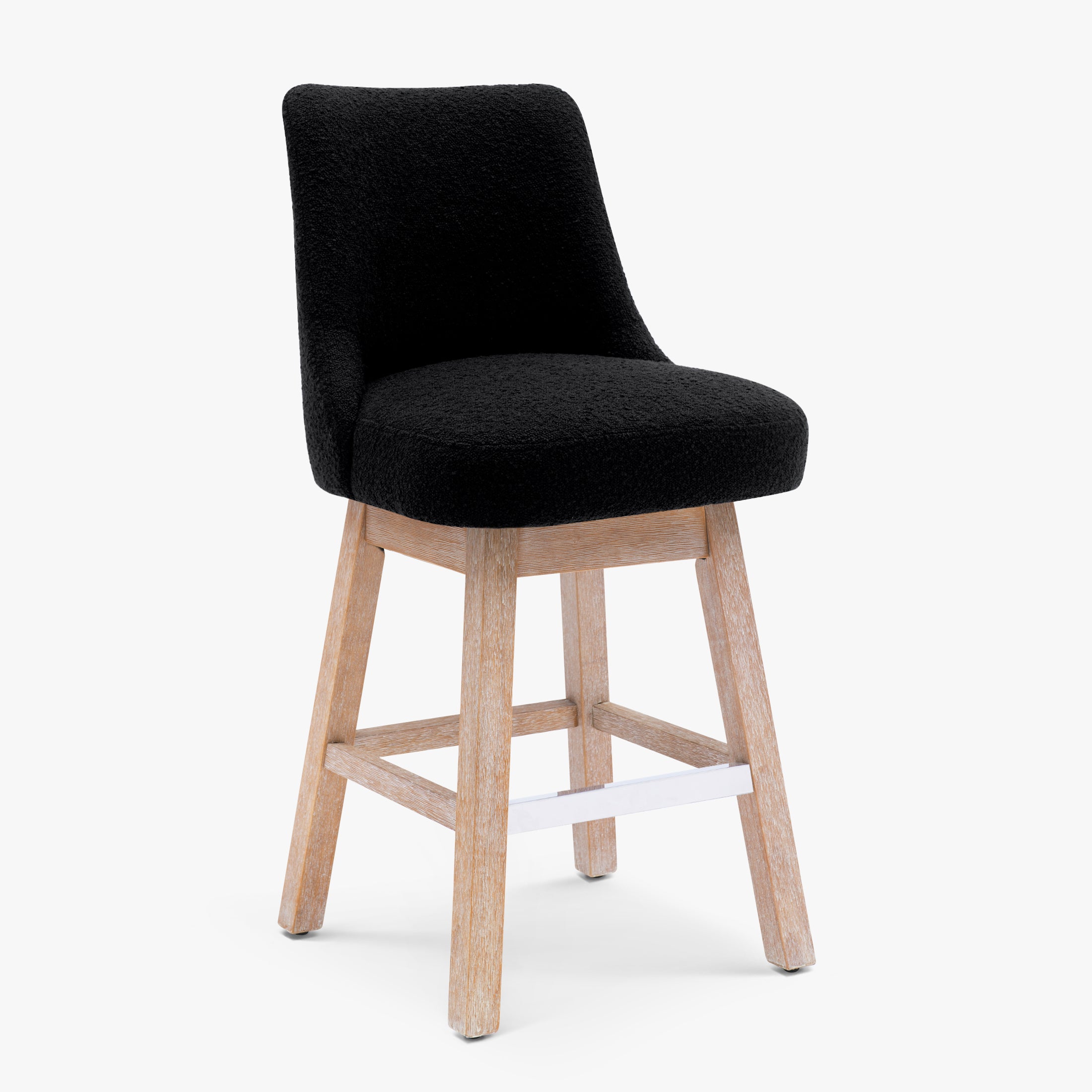 Genevieve 26" Upholstered Swivel Counter Height Bar Stools (Set of 2)