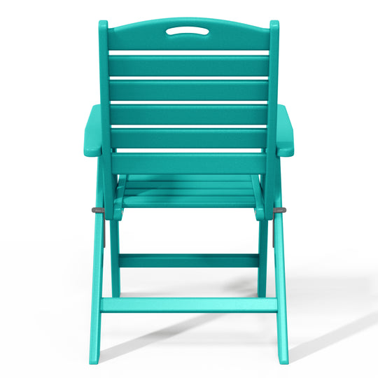 Malibu HDPE Adjustable Highback Folding Patio Dining Chair