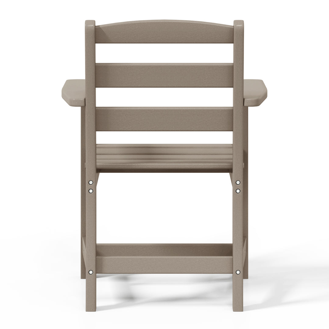 Ashore Outdoor HDPE Patio Classic Dining Arm Chair