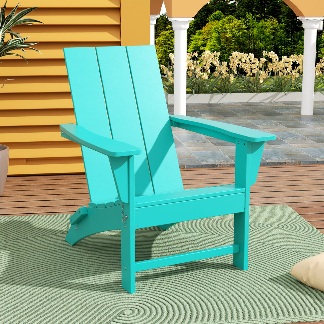 Ashore HDPE Modern Outdoor Patio Folding Adirondack Chair