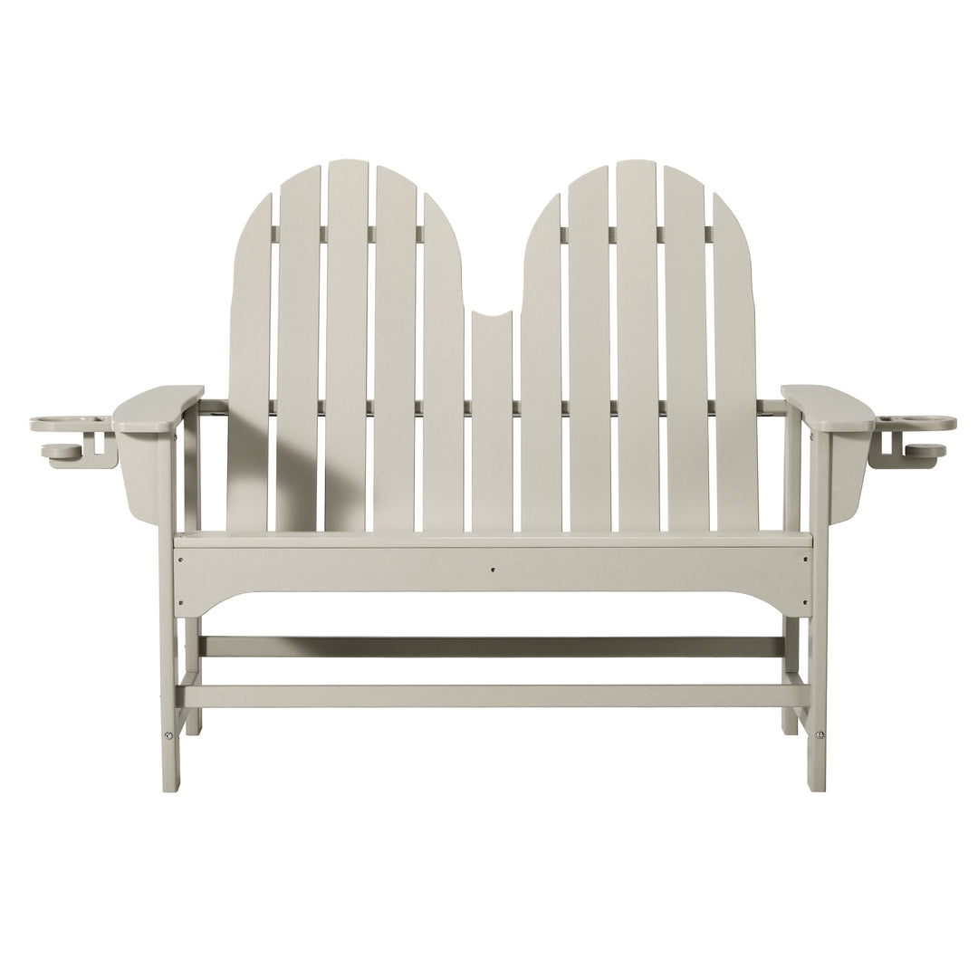 St. Augustine Outdoor Patio 49" HDPE Adirondack Garden Bench