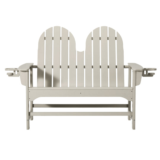 St. Augustine Outdoor Patio 49" HDPE Adirondack Garden Bench