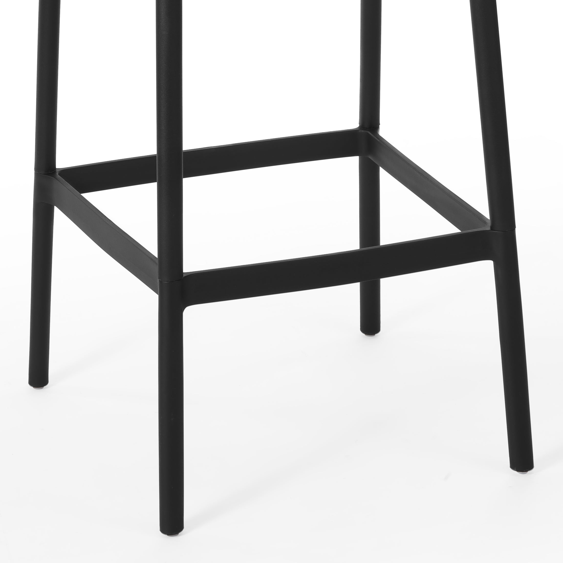 Playa 29.5" Outdoor Modern Polypropylene Plastic Patio Bar Height Stools (Set of 2)