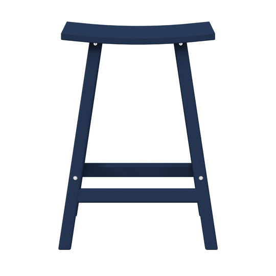 Malibu 24" height Outdoor / Patio Saddle bar stool