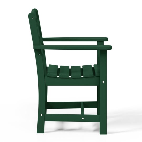 Ashore Outdoor HDPE Patio Classic Dining Arm Chair