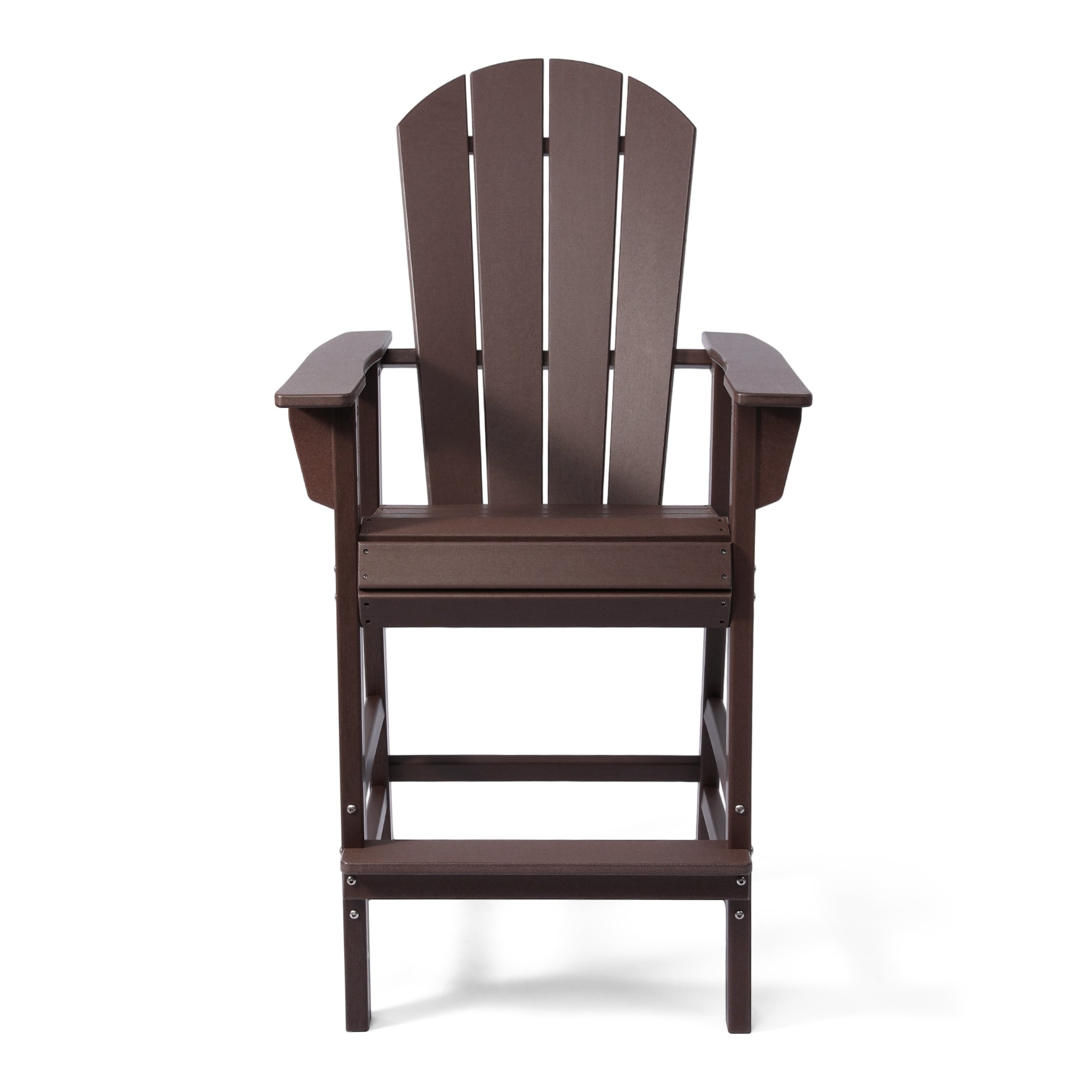 Malibu Outdoor HDPE Tall Adirondack Bar Height Chair With Cup Holder
