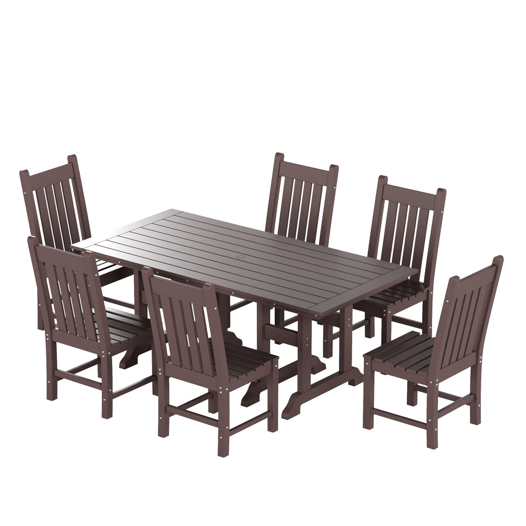 Malibu 7 Piece Outdoor Patio Dining Set Outdoor Table and Chair Set