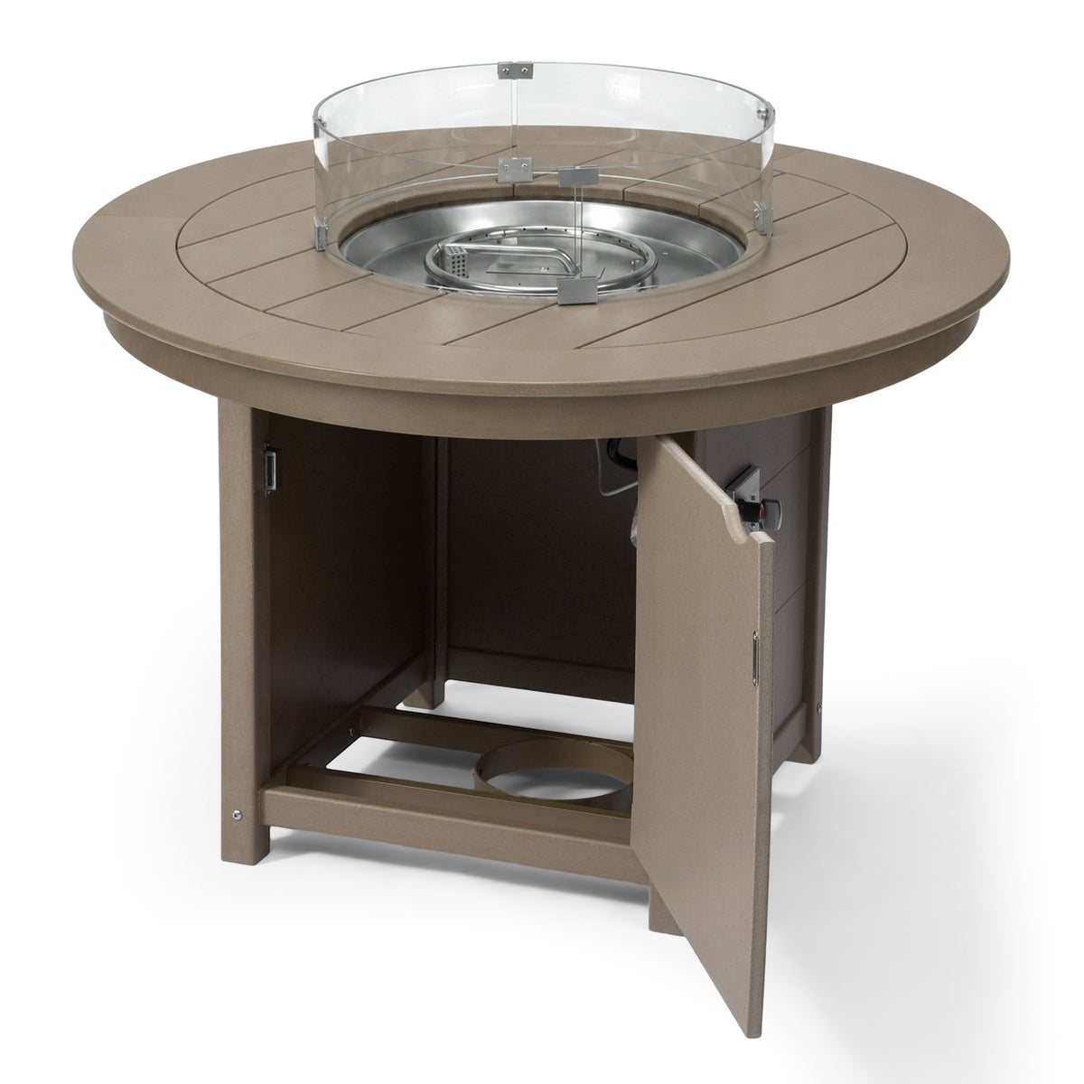 Helios 47" Modern Outdoor Patio Propane Gas Round Fire Pit Table
