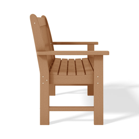 Malibu Outdoor 2-Person All-Weather HDPE Front Porch Garden Bench