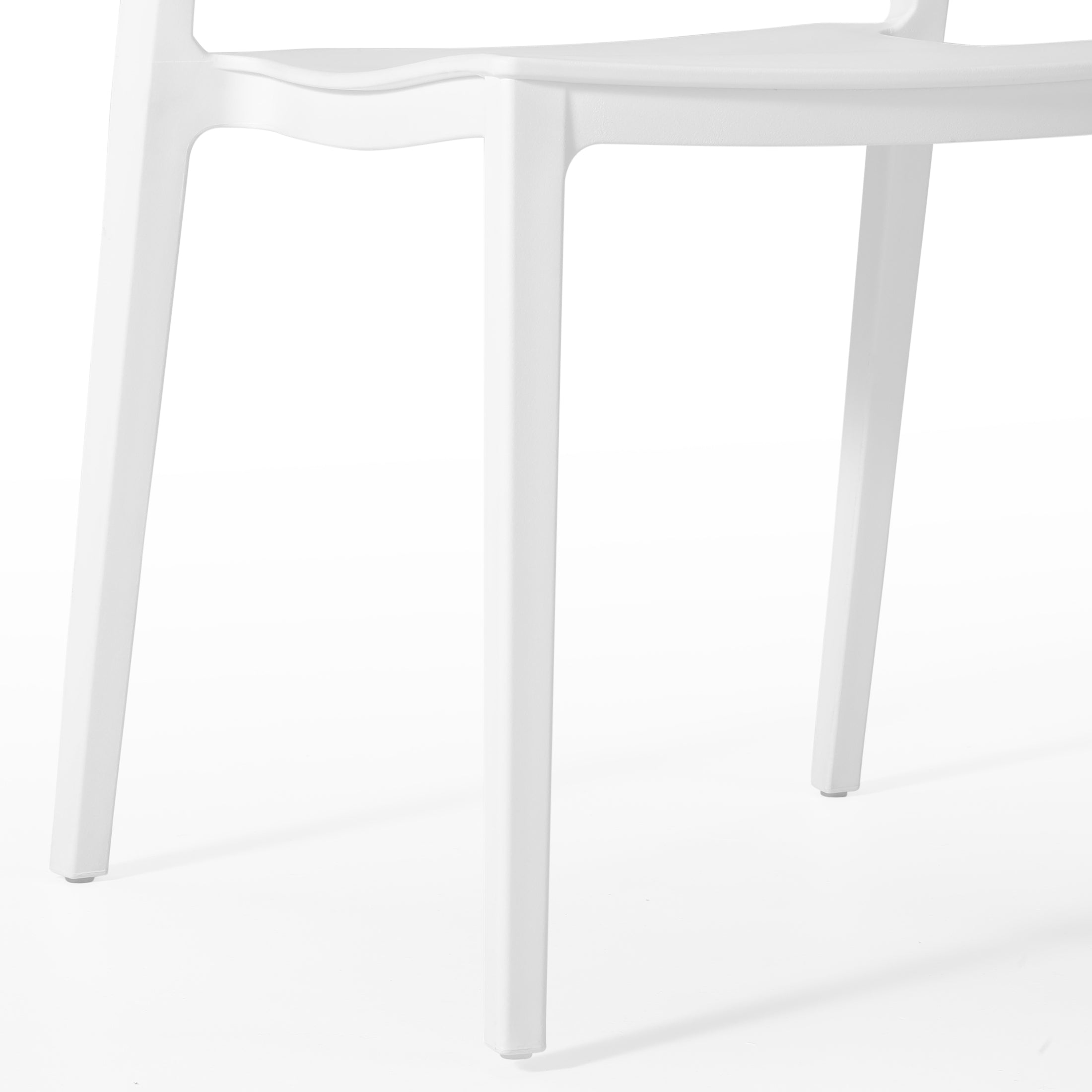 Playa Outdoor Modern Stackable Plastic Patio Bistro Dining Side Chairs (Set of 2)